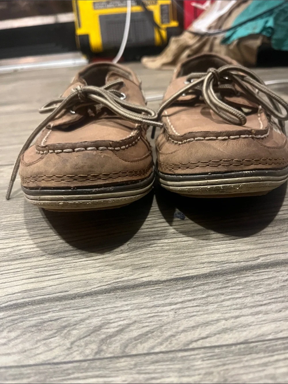 Sperry Men's Tan Leather Moc Toe Boat Shoes